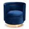 Baxton Studio Saffi Royal Blue Velvet Upholstered Gold Finished Swivel Accent Chair 163-10572 - alternate 7
